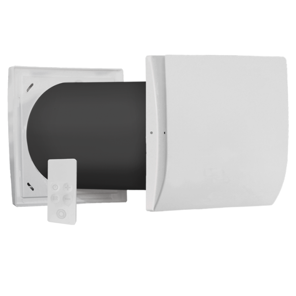 1-rums varmegenvindingsaggregat Quantum PULSAR 100, 25 m3/h, 100 mm, 230V, 50Hz